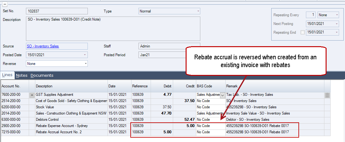 Rebate Accrual Accounting Entry